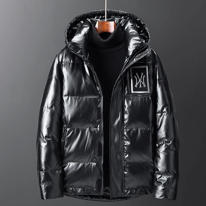 

Пуховик мужской на белом утином пуху, с капюшоном