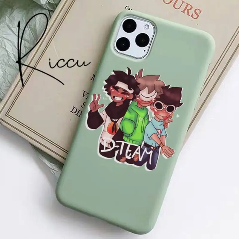 

Dream Smp War Anime Phone Case for iPhone 12 mini 11 Pro Max X XR XS 8 7 6s Plus Candy green Silicone Cases