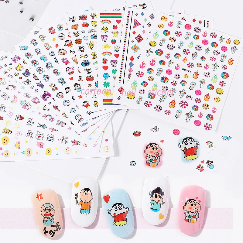Lootaan наклейка для ногтей с персонажем мультфильма Crayon Shinchan Сэйлор Мун Улица Сезам