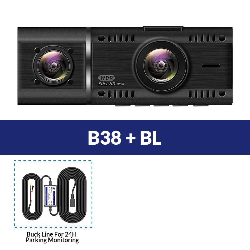 B38-BL E-ACE B38 Автомобильный видеорегистратор 1,5 дюймов мини видеорегистратор Full HD 1080P видео рекордер с двумя объективами Автомобильная камера Автомобильный регистратор - Название цвета: B38-BL