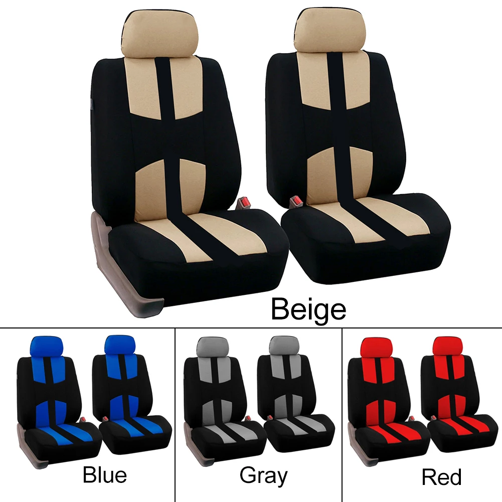 

Car Front Seat Cover Fashion Style Four Seasons Universal Front Seat Cover 4-piece Set T3050 For High-End Luxury Auto Interiors