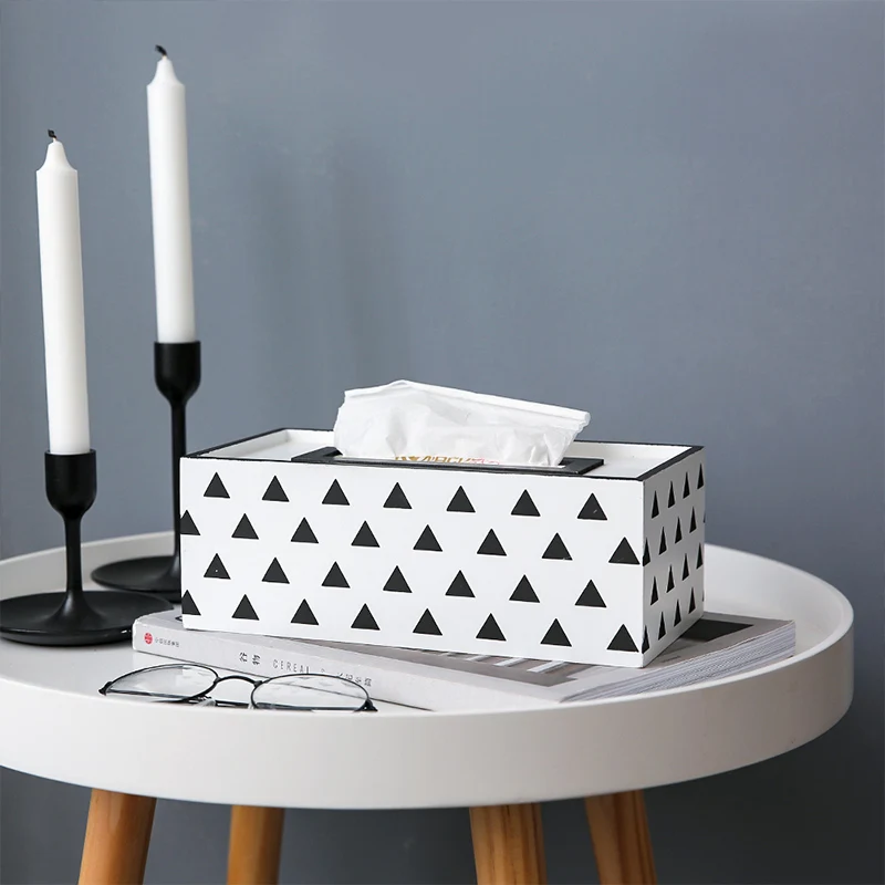 Деревянная коробка для салфеток дома в автомобиле Прямоугольная форма коробки