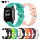 Ремешок силиконовый для смарт-часов FIFATA, браслет для Garmin CAME SQ, 20 мм, для Haylou LS02, Amazfit GTS 2 Mini