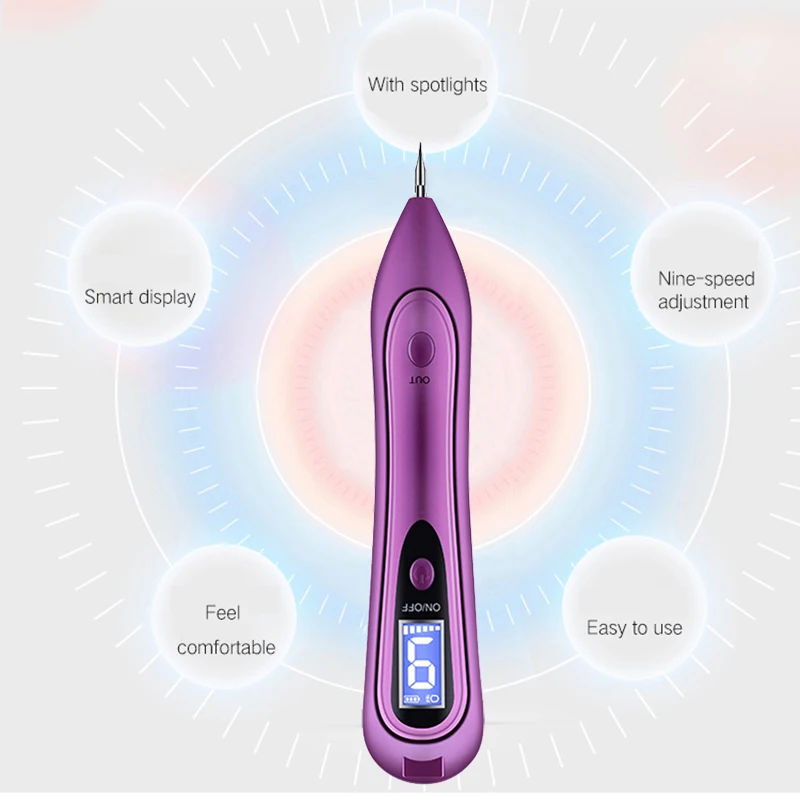 Черное средство для удаления пятен лазерная плазменная ручка 9 уровней