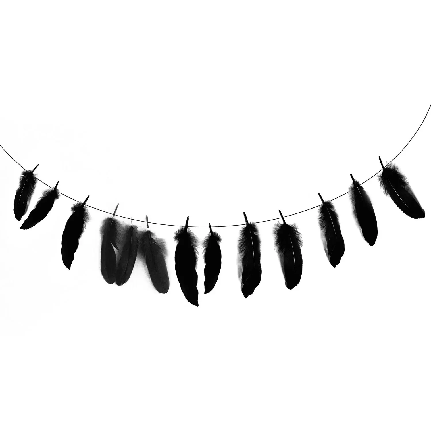 13 шт. Декоративная гирлянда с разноцветными перьями|Флажки вымпелы и конфетти| |