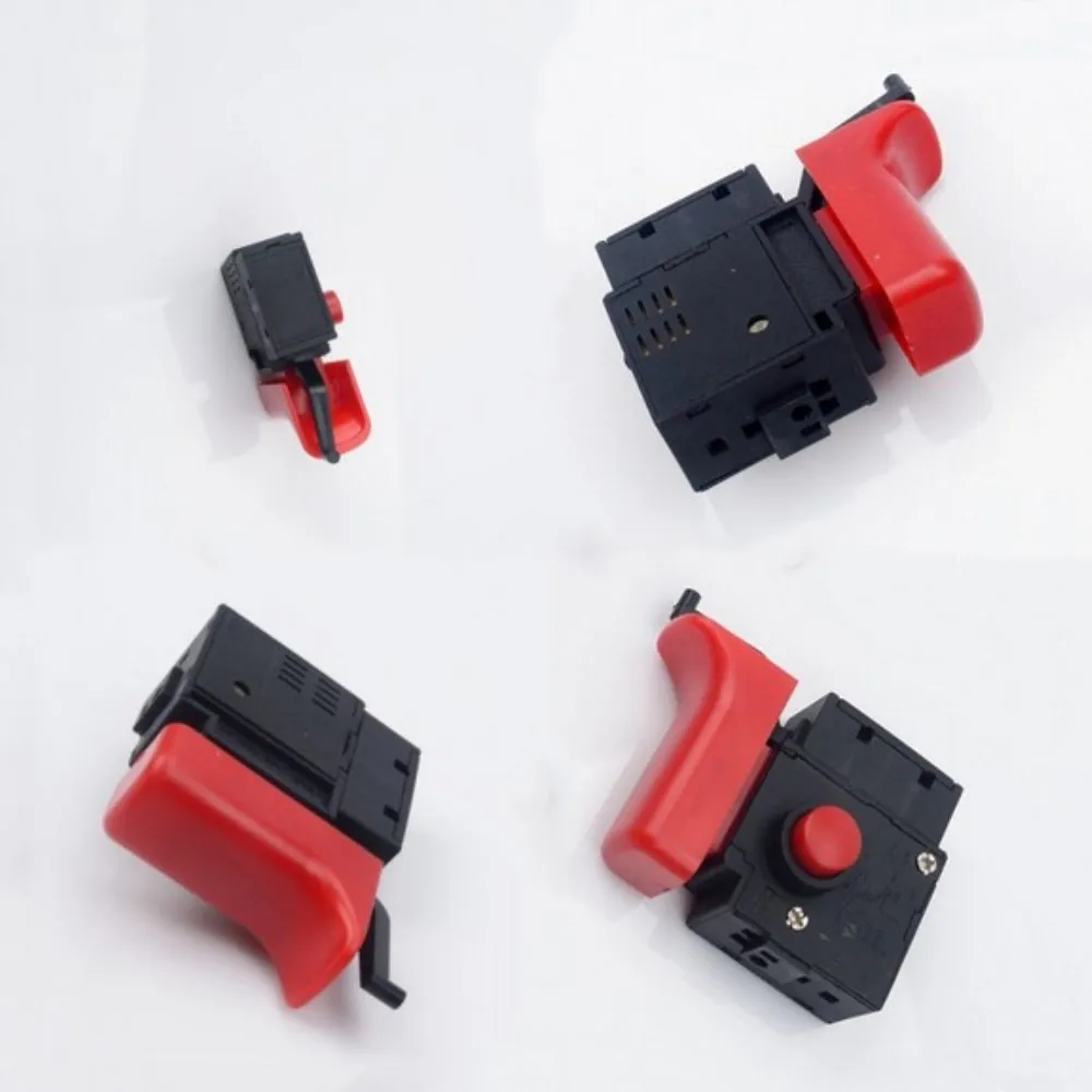 

250V 6A 5E4 Lock On Power Tool Electric Drill Trigger Switch Black Red FA2-6/1BEK