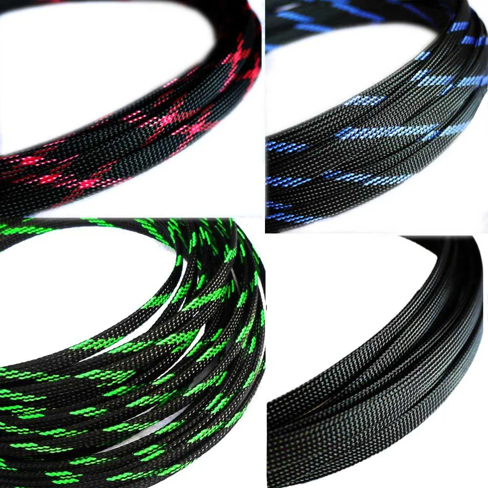13mm/5mm/10mm PET Expandable braided cable sleeve for wire protection nylon insulated sheath protective | Электроника