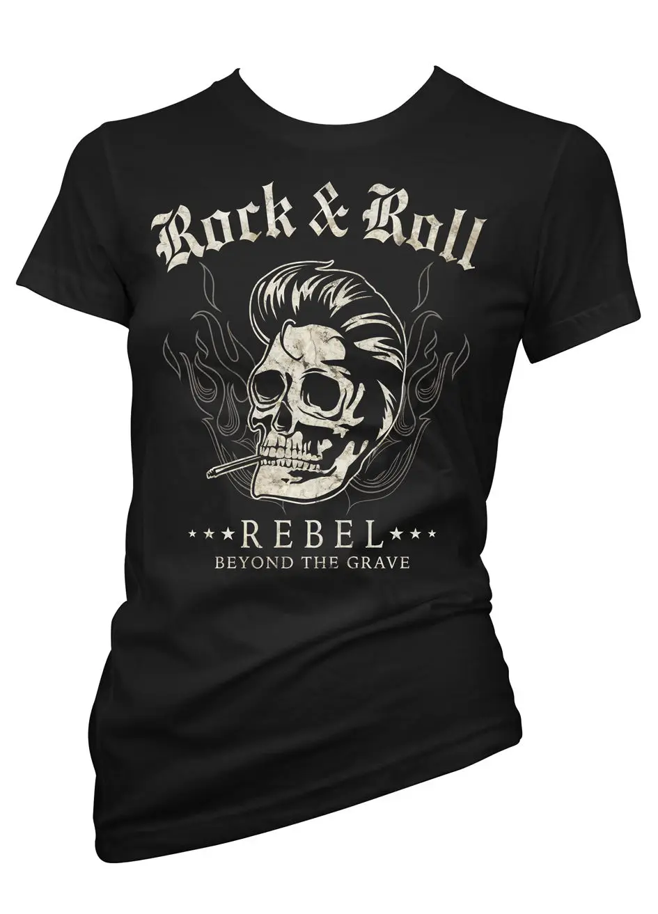 

Brand Designer T-Shirt Lady High Quality Tee Shirt Rock Style Rebellion Ghost T-Shirt Women'S Clothing Fitness Tee Shirt
