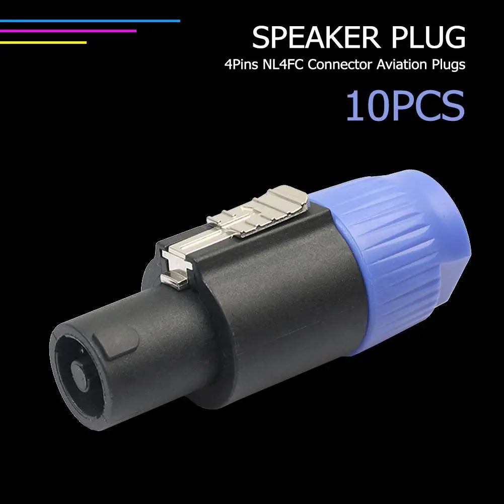 ALLOYSEED 10 штук 4-полюсный 4-контактный NL4FC разъем Ом штепсель аудио кабель адаптер.