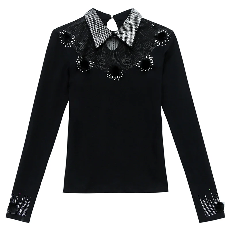 

New Elegant Fashion Women Autumn Winter Plus Velvet Warm Top Long Sleeve Base T Shirt