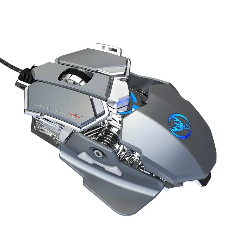 

J600 Gaming Mouse 9 Keys E-Sports Light Macro Programming Game Mice For PC Gamer Programmable Wired Mechanical Mouse Computer