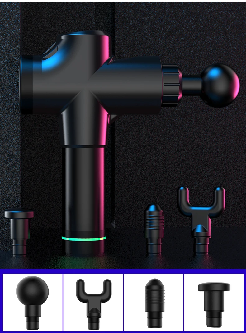 Массажный пистолет массаж мышц lcd 8 часов работы AI умный бесшумный Массажер