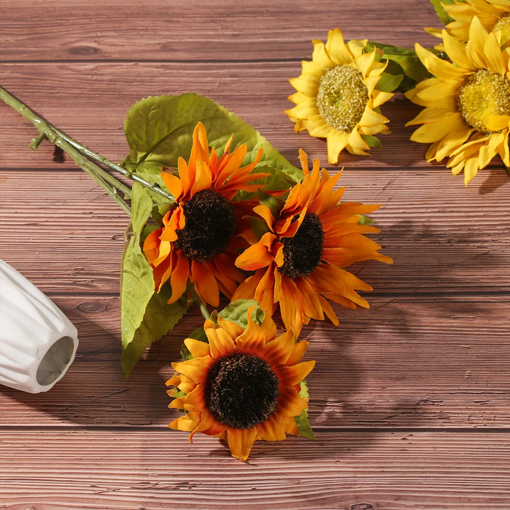 50 см поддельные пластиковые Стволы подсолнухи длинные шелковые искусственные DIY