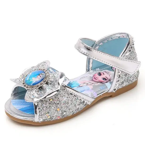 Дисней Холодное сердце детские сандалии для девочек с бантом изображением