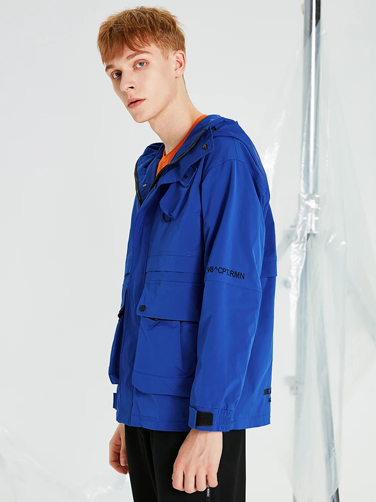 Пионерский лагерь модная мужская ветровка с капюшоном фиолетовая Королевская