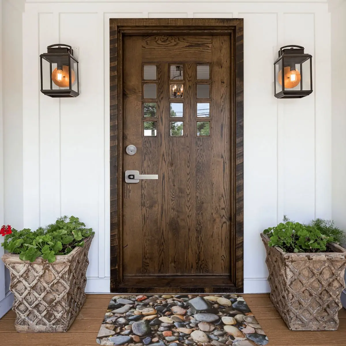 Пляжный коврик с галькой напольный ковер из полиэстера нескользящий декор для