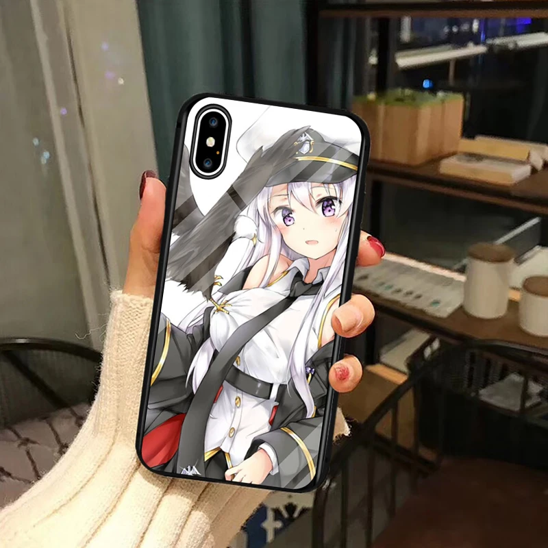Чехол из закаленного стекла для телефона для мобильных игр Azur Лейн для iPhone 11 Pro Max X XS Max XR 6 6s 7 8 Plus, сексуальный Чехол для мобильного телефона