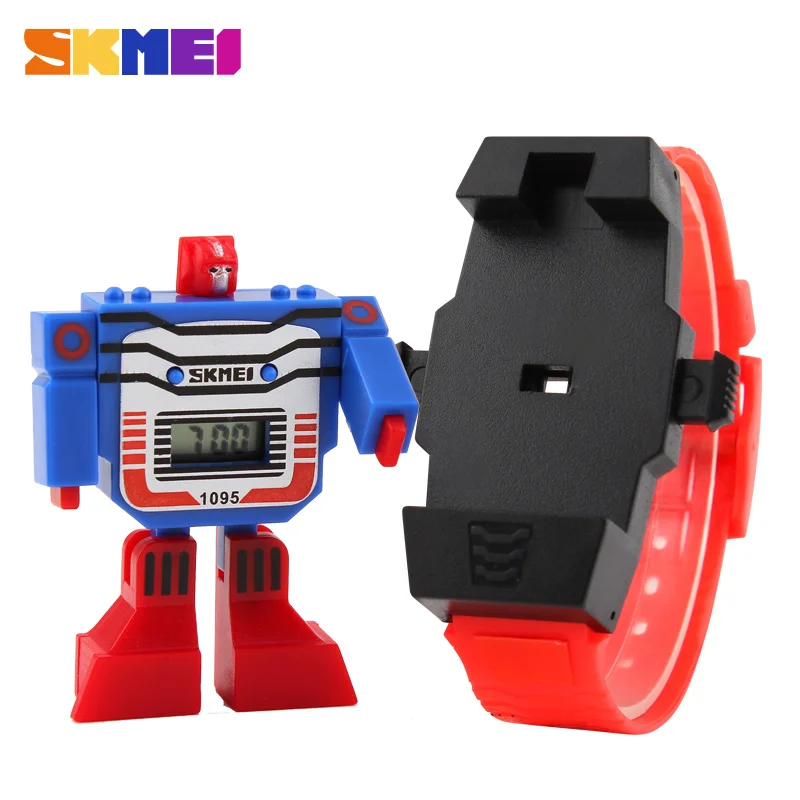 

Fashion Digital Children Watch Date Cartoon Kids Sports Watches Relogio Robot Transformation Boys Wristwatches Gift Clock