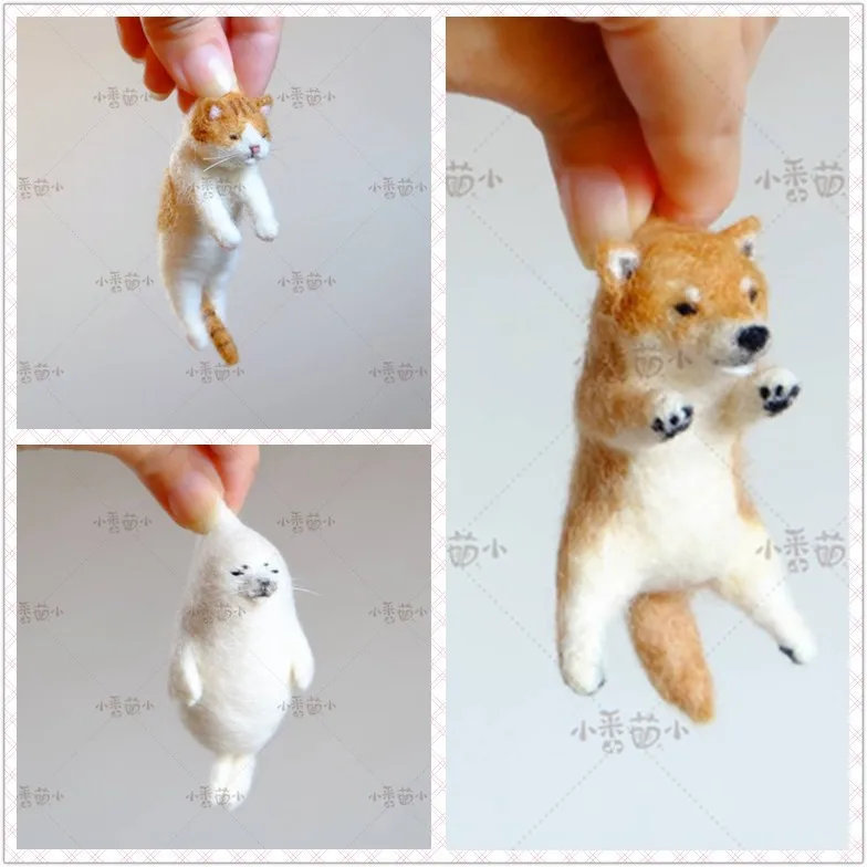 Шерстяная фетровая посылка для начинающих животных ежик кошка собака Шиба ину