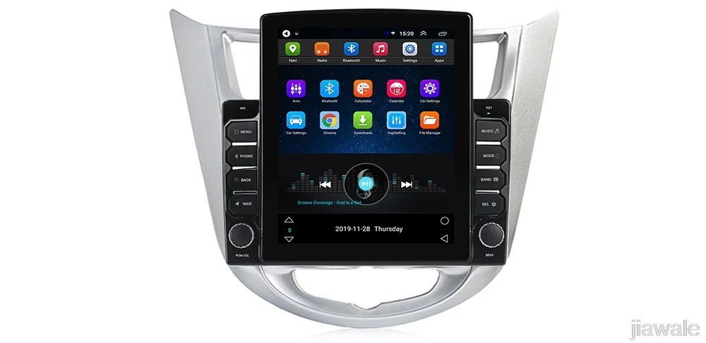 

9.7" octa-core tesla style vertical screen Android 10 Car GPS Navigation for Hyundai Verna Accent i25 Solaris 2010-2016