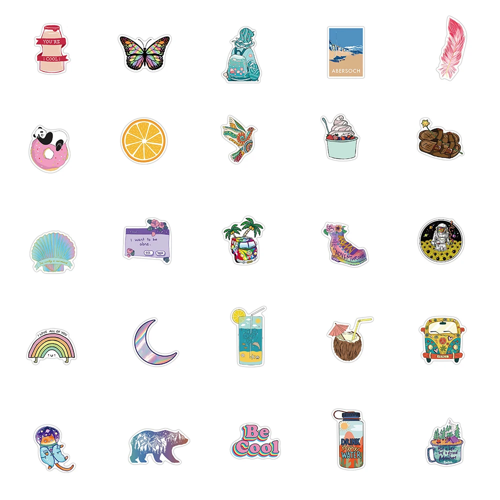 100 шт милые мультяшные граффи