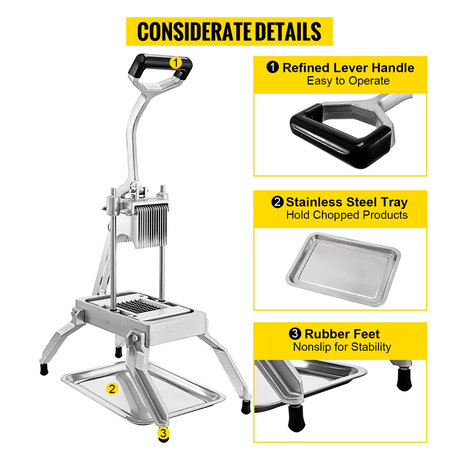 vevor commercial vegetable fruit slicer 4 8mm 6 4mm 9 5mm home potato tomato food dicer manual cutting machine kitchen gadgets free global shipping