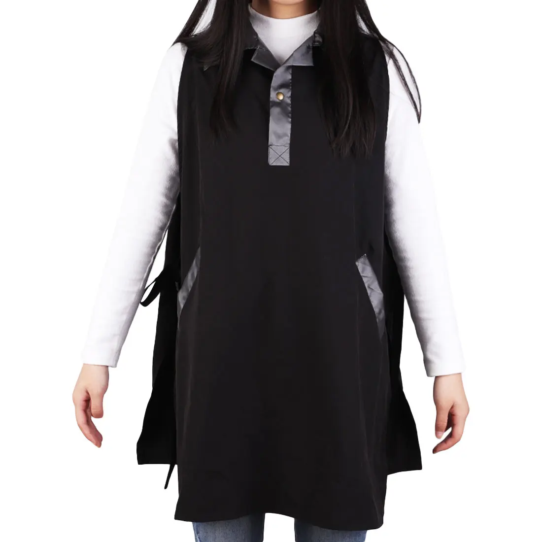 Черный Фартук для маникюра парикмахерской рабочая одежда униформа техника 1 шт.