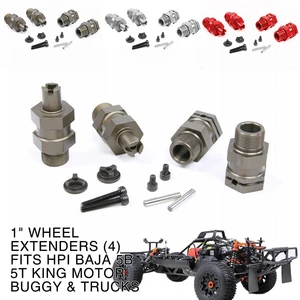 1 дюйм. Колесные удлинители (4), подходят для всех HPI 2WD Baja, автомобильные запчасти King Motor и dor Rovan Baja buggies и truck RC