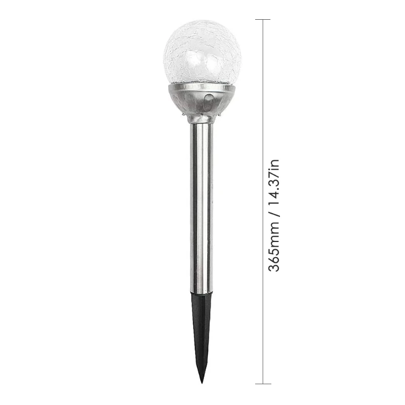 

LXAF Solar Lights Outdoor Cracked Glass Ball Dual LED Garden Lights Landscape Lights for Path Patio Yard Color Changing White