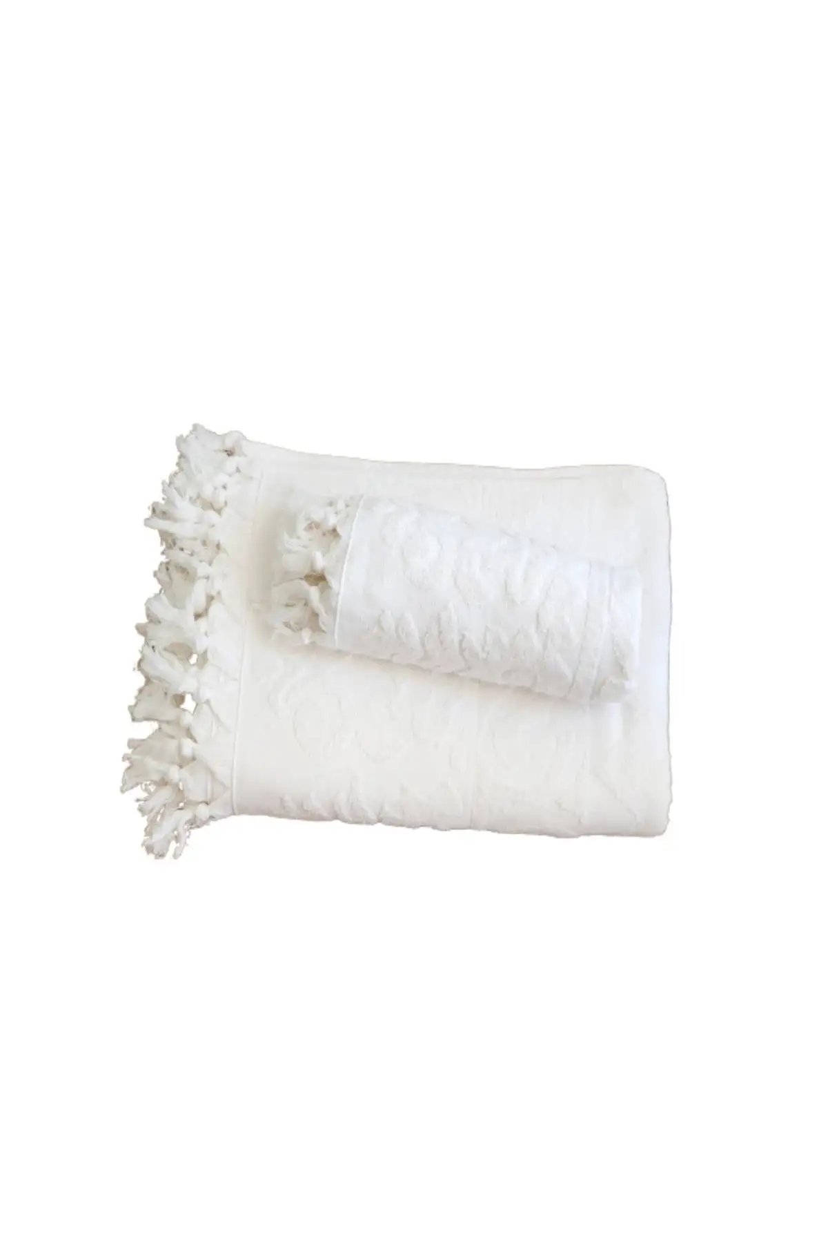 

Bersay Dual Bath Towel Set Dual Light Ecru