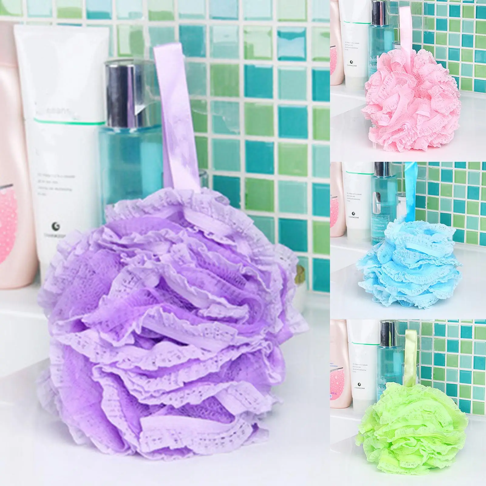 

Детская большая веревка для ванной, Кружевная Сетка, шар для ванной, инструмент для очистки тела