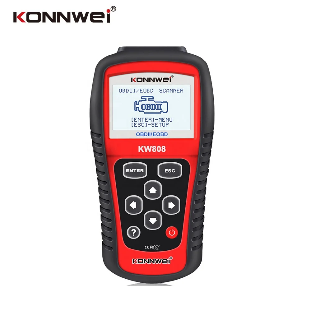 

Автомобильный сканер KONNWEI KW808 OBD, автомобильный диагностический сканер OBD2 с поддержкой CAN J1850, устройство для считывания кодов двигателя из ф...