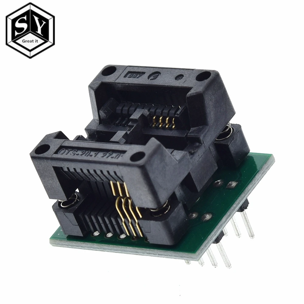 GREAT IT 1 шт. SOIC8 SOP8 К DIP8 широкое сиденье 200 мил программист адаптер гнездо синий ch341a