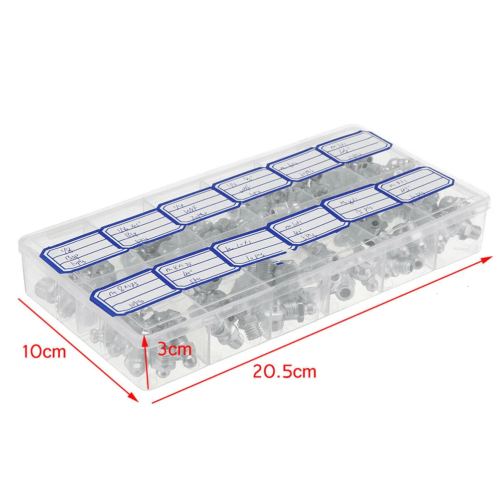 130 шт. оцинкованная металлическая смазка для гидравлических сосков набор