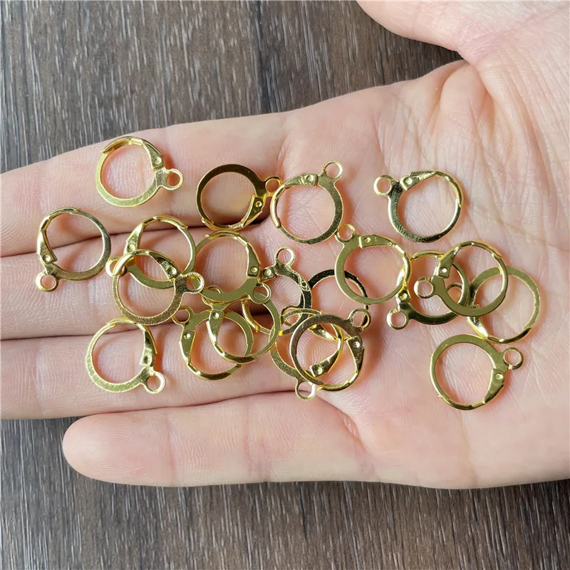 60 шт. аксессуары для ушных колец и пряжек ушей DIY Готовые глазурованные серьги с