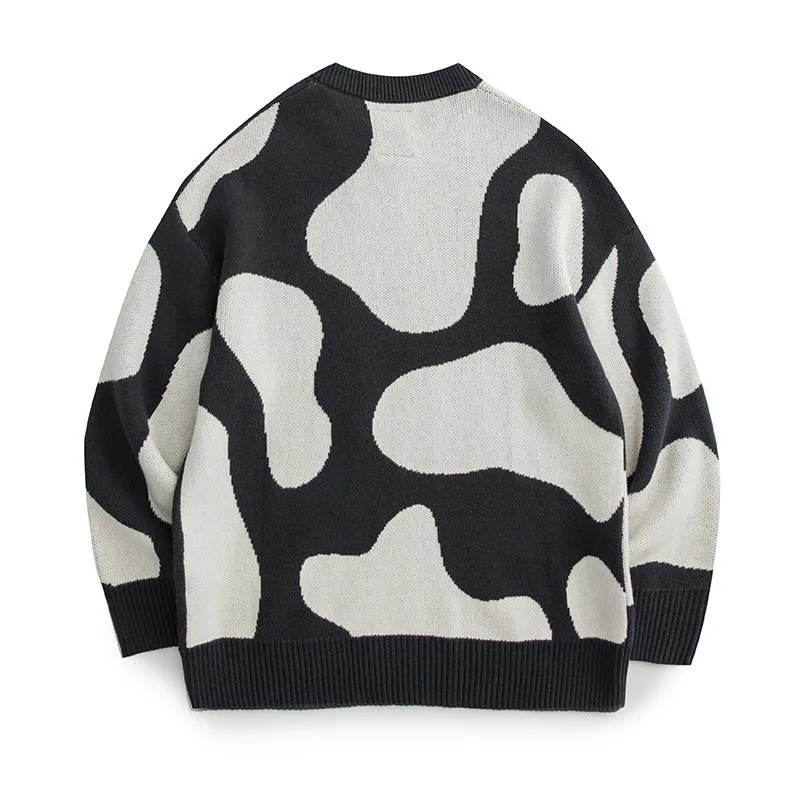 2021 осенний парный вязаный свитер с круглым вырезом и длинным рукавом мужские