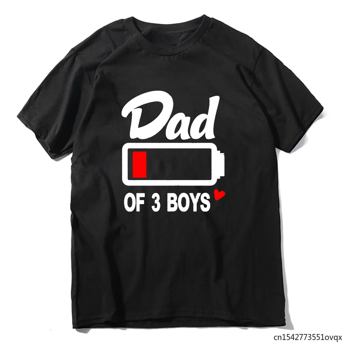 

Dad of 3 Boys Low Battery Funny Family Matching for Father's Day Gifts Men's Novelty T-Shirt Unisex