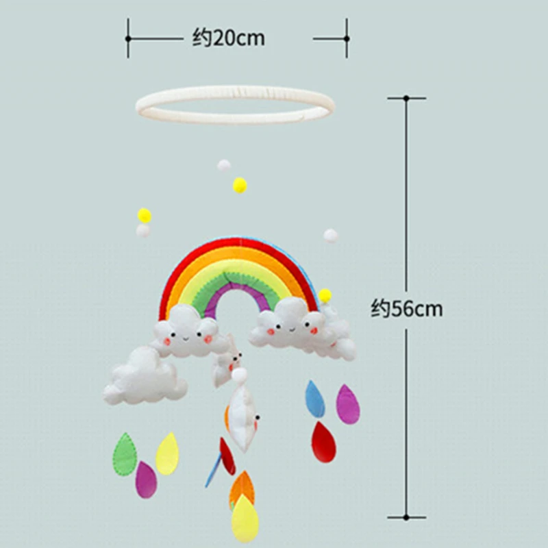 Ветряные колокольчики с радужными облаками ручной работы украшения для детской