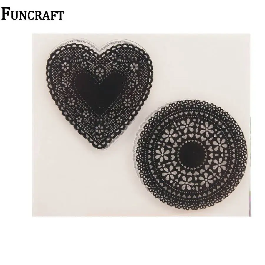 Красивые сердца цветок Венок Многослойные прозрачные резиновые штампы для