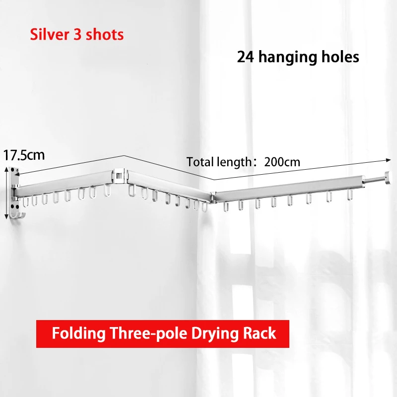 Складная вешалка для одежды настенная подвесная с лошадьми телескопические
