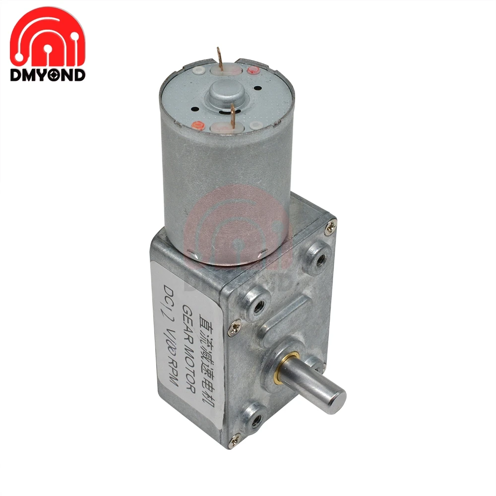 

4632-370 червячный мотор-редуктор постоянного тока 12 В 100 об/мин мини Электрический редуктор коробки передач постоянного тока с высоким крутящим моментом электродвигатель для оборудования автоматизации