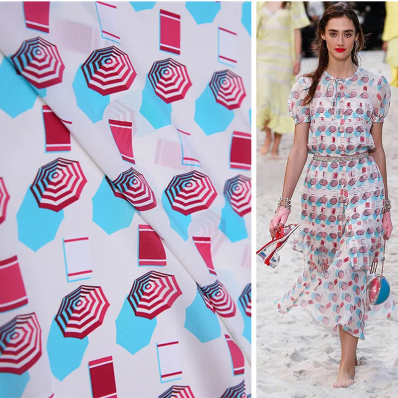 

Шелковая крепдешиновая ткань 138 см широкая брендовая ткань с принтом против морщин для рубашек и платьев оптовая продажа шелковая ткань