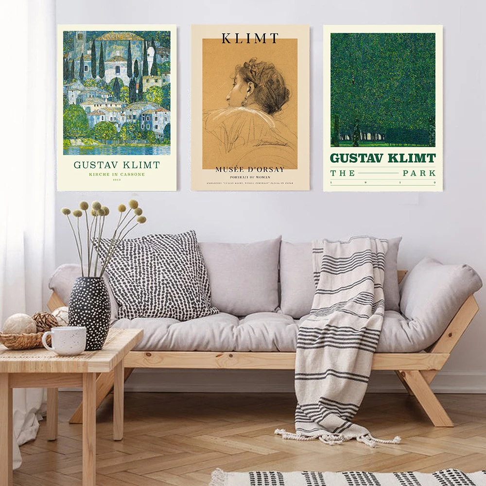 Настенный плакат Густава Климта для ландшафта сада парка Современная печать на