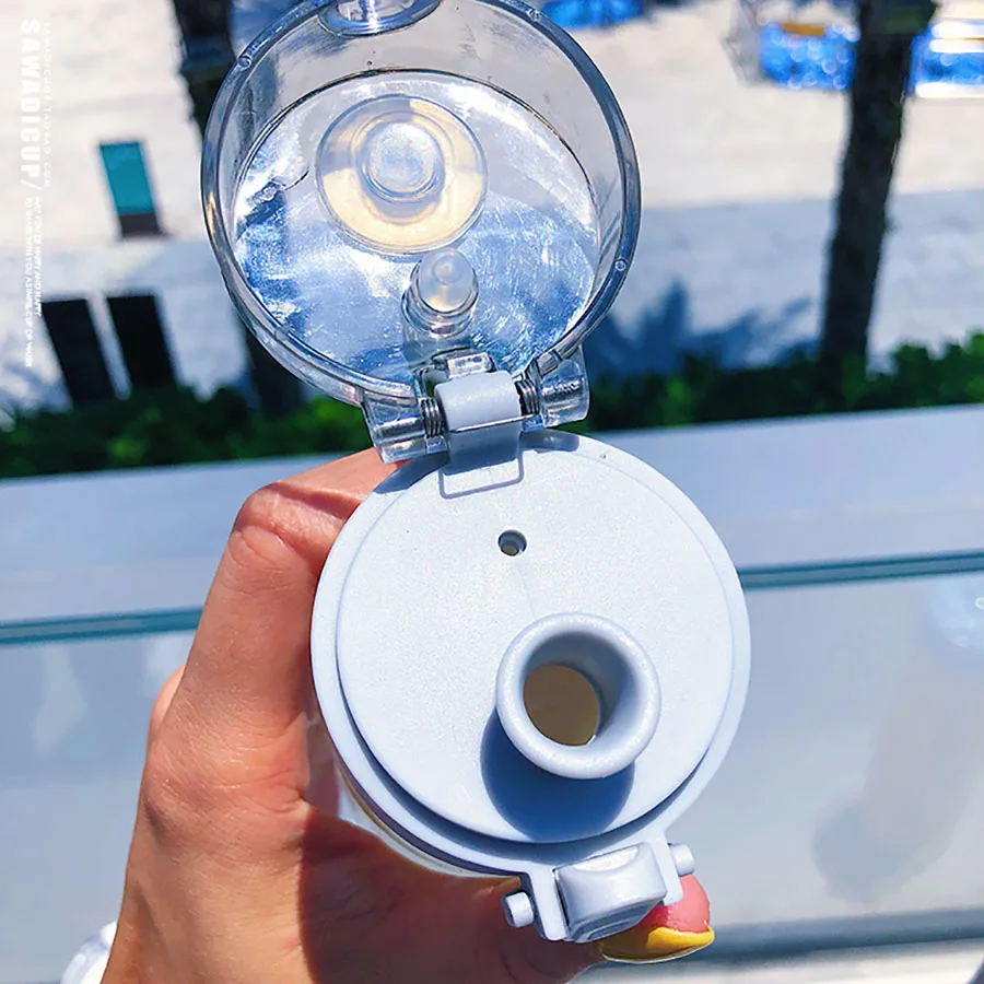 Корейская стеклянная бутылка для воды Спортивная питья милая спортзала детская