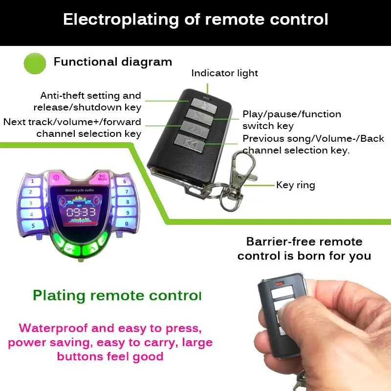 

Bluetooth, FM-, MP3, mp3-, USB