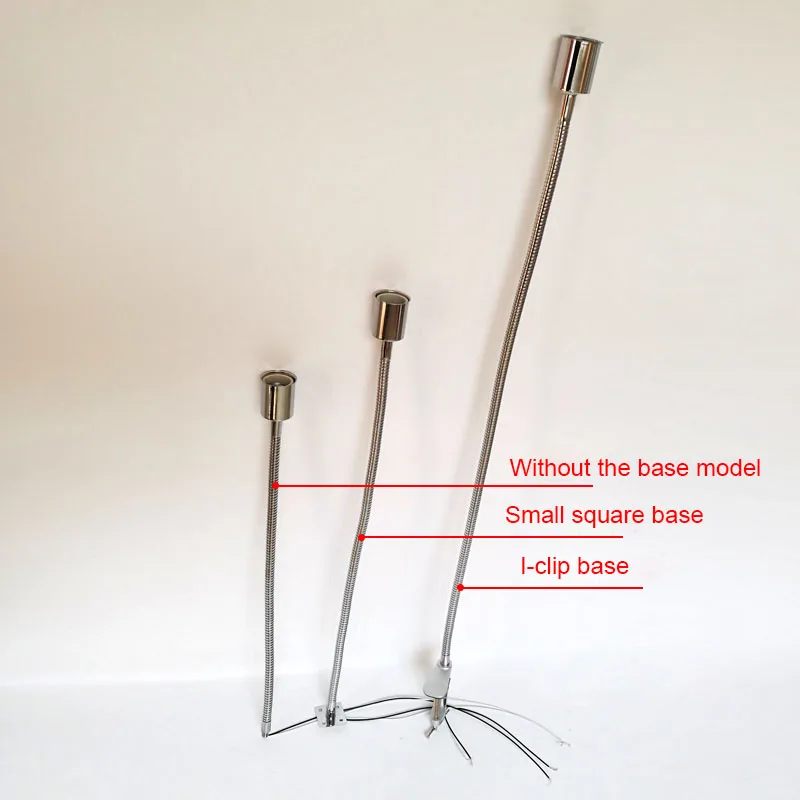 

LED Gooseneck with Bracket Holder/Clip Flexible Holder M10 Metal Hose Soft Tube with E27 Base 40/50/60cm/80cm for DIY Table Lamp