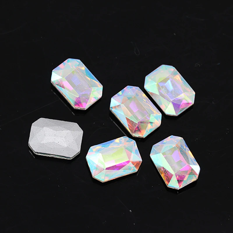 Shiny 6-27MM 24-Colors Rectangle Rhinestones Crystal Glass Octagon Point Back Re-Octagon For Jewelry Garment Accessories | Дом и сад