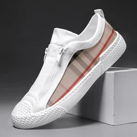 popular 2021 mens casual footwear summer oxford fabric men shoes breathable man zip casual shoes hard wearing men flat shoes