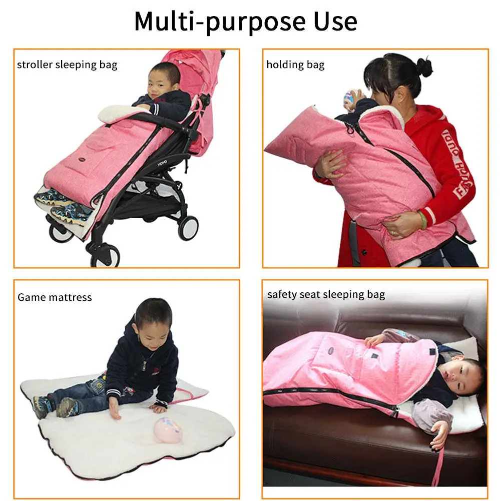 Универсальный Зимний Спальный мешок для детской коляски с защитой от ветра от AliExpress WW