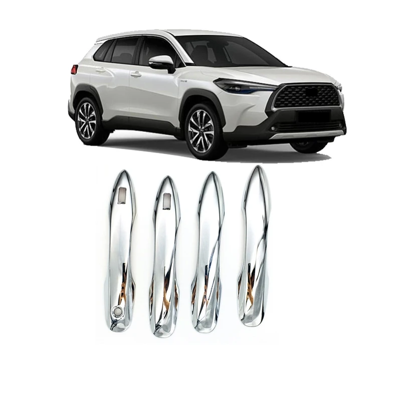 4 шт. хромированные защитные чехлы на дверные ручки для Toyota Corolla Cross 2020 2021|Внешние